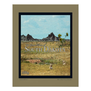 Poster Les Terres des Prairies du Dakota du Sud