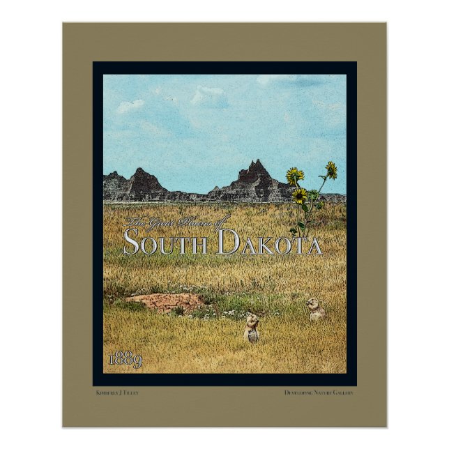 Poster Les Terres des Prairies du Dakota du Sud (Devant)