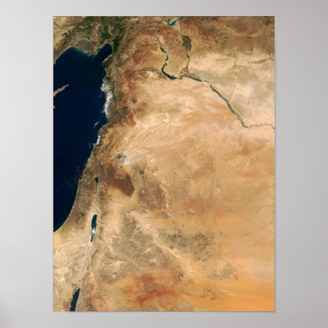Poster Les terres d'Israël le long de la côte est (Devant)
