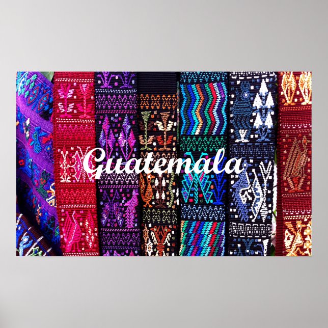 Poster Les textiles guatémaltèques. (Devant)