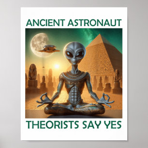 Poster Les Théoristes Des Astronautes Anciens Du Yoga Dis