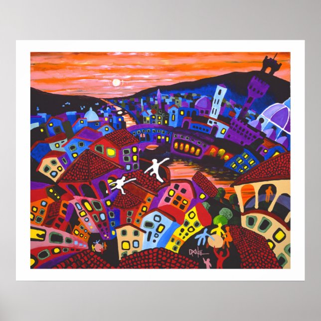 Poster Les toits de Florence (Devant)