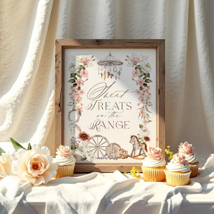 Poster Les Traitements Sucrés Sur Le Baby shower Occident