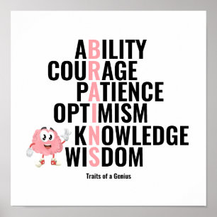 Poster Les traits d'un génie