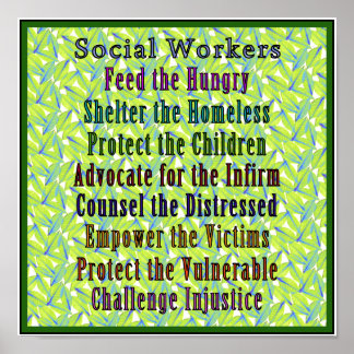 Poster Les Travailleurs Sociaux Travaillent !