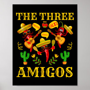 Poster Les Trois Amigos - Drôle Chili Cinco De Mayo