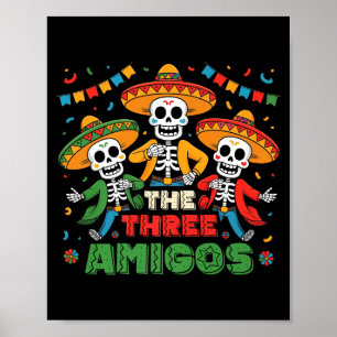 Poster Les trois amis mexicains cinco de mayo premium 