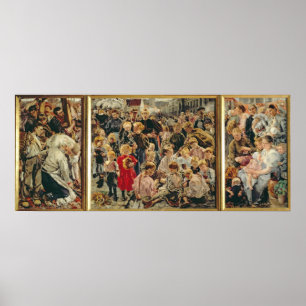 Poster Les trois ans d'un travailleur, 1895