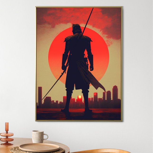 Poster Les trois couleurs du guerrier japonais Samurai (Créateur téléchargé)