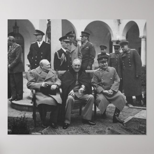 Poster Les trois grands pendant la conférence de Yalta —  (Devant)