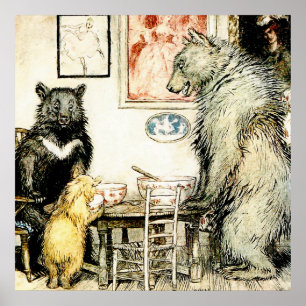 Poster "Les trois ours" par Arthur Rackham