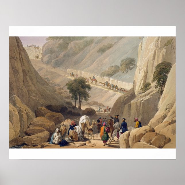 Poster Les troupes émergeant de la partie étroite du De (Devant)