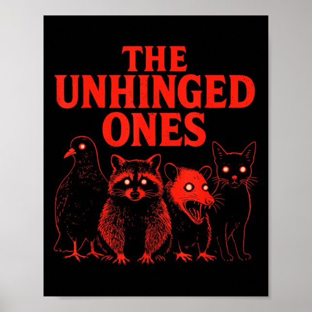 Poster Les Unhinges Raccoon Chat Possum Pigeon Déplaisant (Devant)