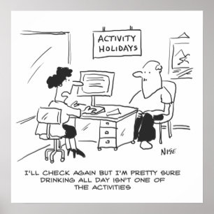 Poster Les vacances d'activités n'incluent pas de boire t