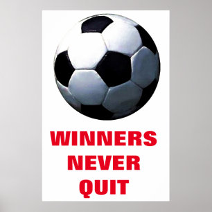 Poster Les vainqueurs ne cessent jamais de football stimu
