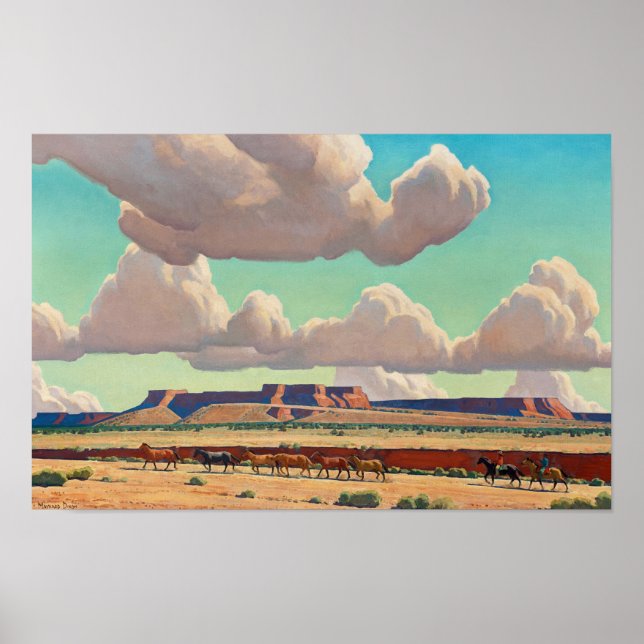 Poster Les vastes terres de Navajo par Maynard Dixon (Devant)