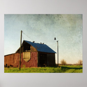 Poster Les vautours et la grange