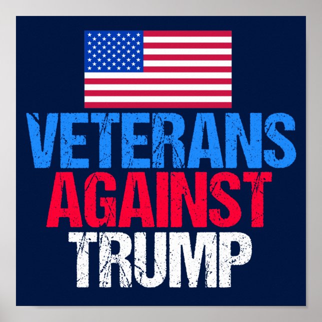 Poster Les vétérans contre l'élection bleue de Trump (Devant)