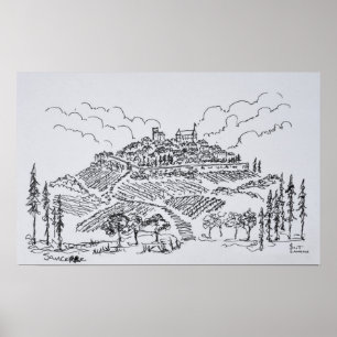 Poster Les vignobles de Sancerre   Vallée de la Loire, Fr