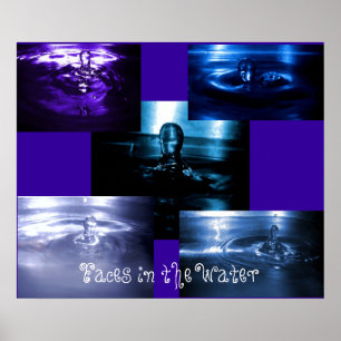 Poster Les visages dans l'eau