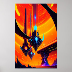 Poster Les visiteurs Ken Gage Sci-Fi