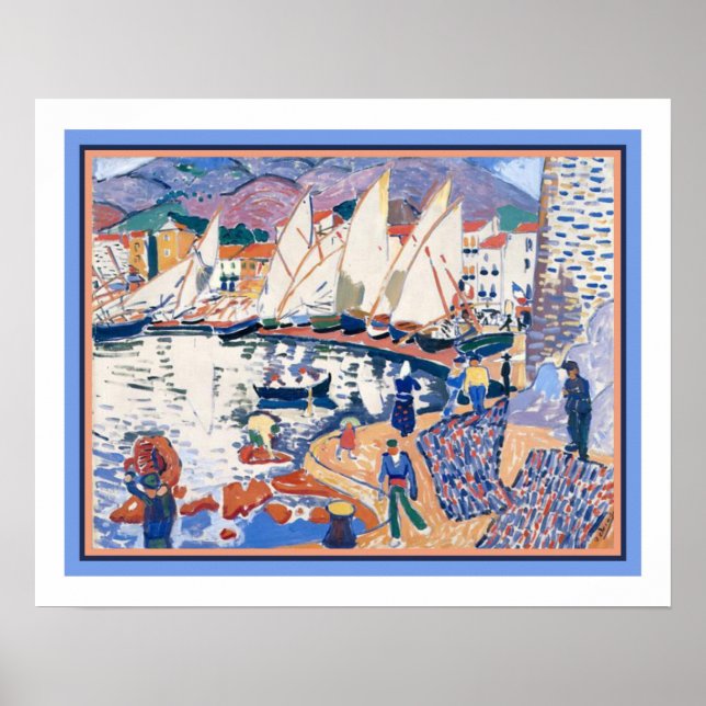 Poster "Les voiles de séchage" par Andre Derain vers 1905 (Devant)