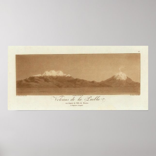 Poster Les volcans de Mexico (Devant)