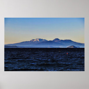 Poster Les volcans du Tongariro et le lac Taupo