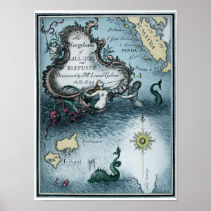 Poster Les voyages de Gulliver par Jonathan Swift