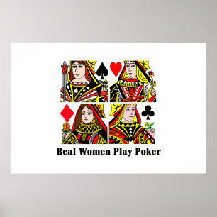 Poster Les vraies femmes jouent au poker
