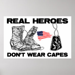 Poster Les vrais héros ne portent pas des caps !