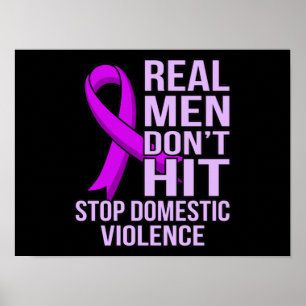 Poster Les vrais hommes ne frappent pas la violence domes