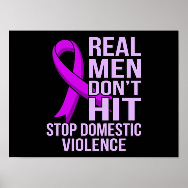 Poster Les vrais hommes ne frappent pas la violence domes (Devant)