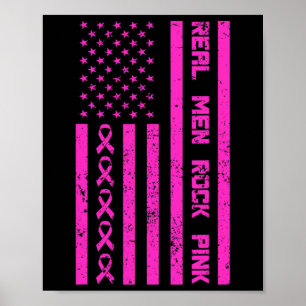 Poster Les vrais hommes Rock rose Ruban de ruban Sensibil