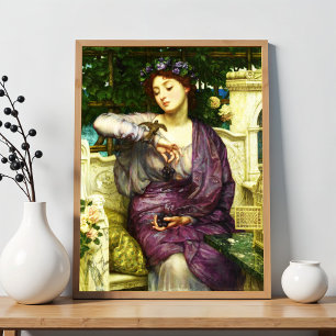 Poster Lesbie et son moineau par Sir Edward John Poynter