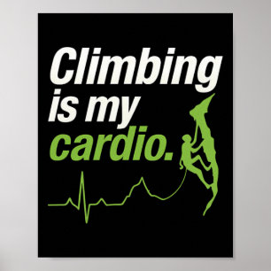 Poster L'escalade est mon aventure de cardio ECG Graphiqu