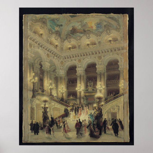 Poster L'Escalier de l'Opéra, 1877 (Devant)