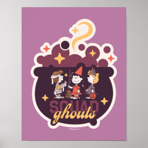 Poster L'escouade Peanuts de citrouilles pour Halloween