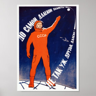 Poster L'espace sera à nous - propagande soviétique de