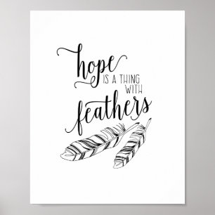 Poster L'espoir est quelque chose avec Feathers Inspirati