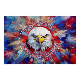 Poster L'Esprit de 1776, 2026 L'aigle rouge de l'Amérique