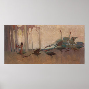 Poster L'esprit des plaines de Sydney Long (1914)