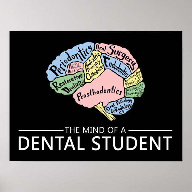 Poster L'esprit d'un étudiant en médecine dentaire (Devant)