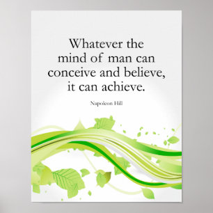 Poster L'Esprit Peut Atteindre Une Citation Motivationnel