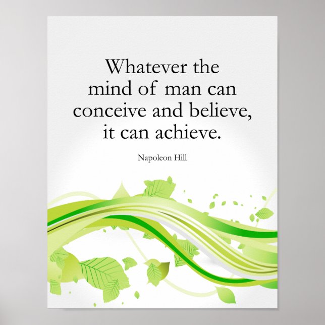 Poster L'Esprit Peut Atteindre Une Citation Motivationnel (Devant)