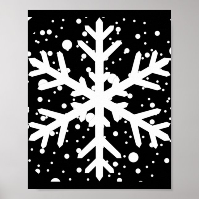 Poster Let It Snow One Big Snowflake T Shirt  (Devant)
