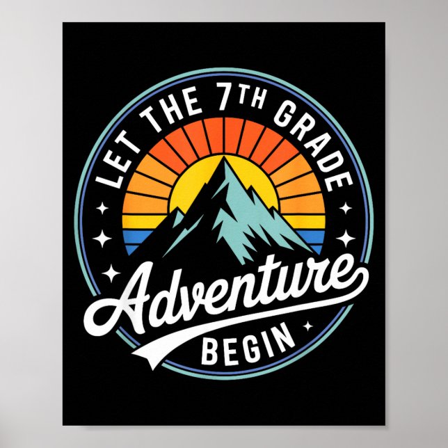 Poster Let The 7th Grade Adventure Begin Back To School S (Devant)