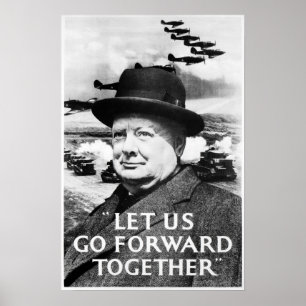 Poster "Let Us Go Forward Together" British World War 2