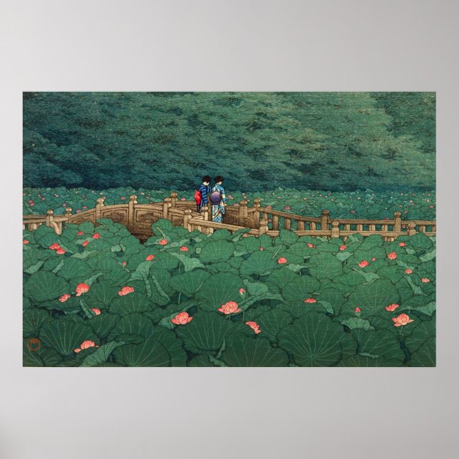 Poster L'étang au sanctuaire de Benten à Shiba Kawase Has (Devant)