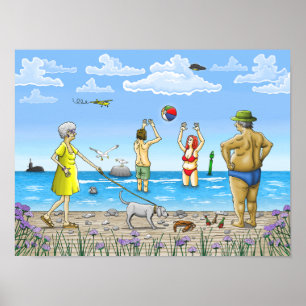 Poster L'été à la plage